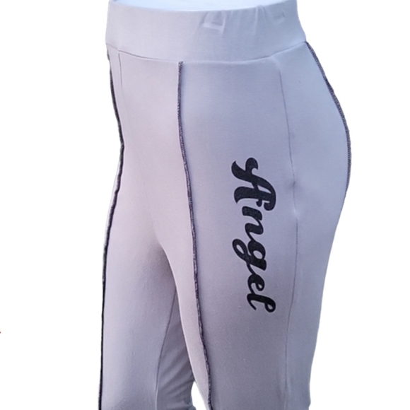 Angel Graphic High Waisted Flare Leg Pants - Picture 4 of 17